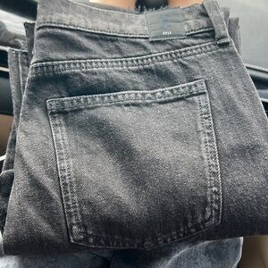 NWT Hale ~ Nico Sweetheart Boyfriend Cut Jeans Black Denim Raw Hem Size 27